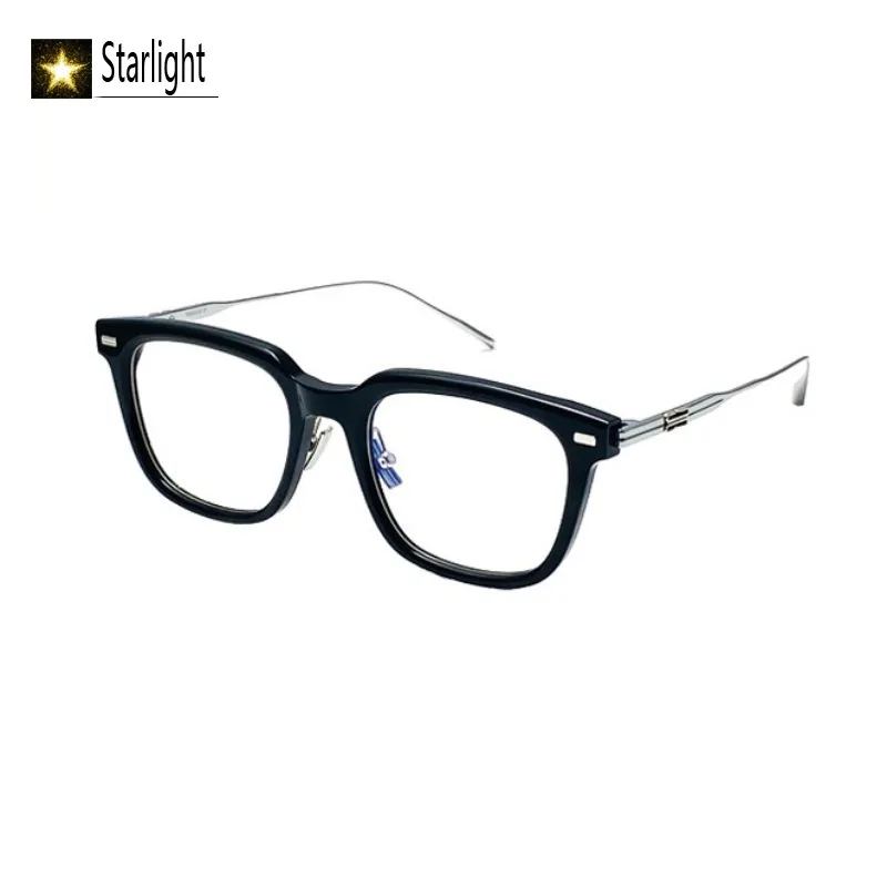 

2026 квадратная ацетатная деловая оправа для очков, мужская черная оправа для очков, мужская оптическая женская оправа для чтения с защитой от синего света, близорукость 144 мм