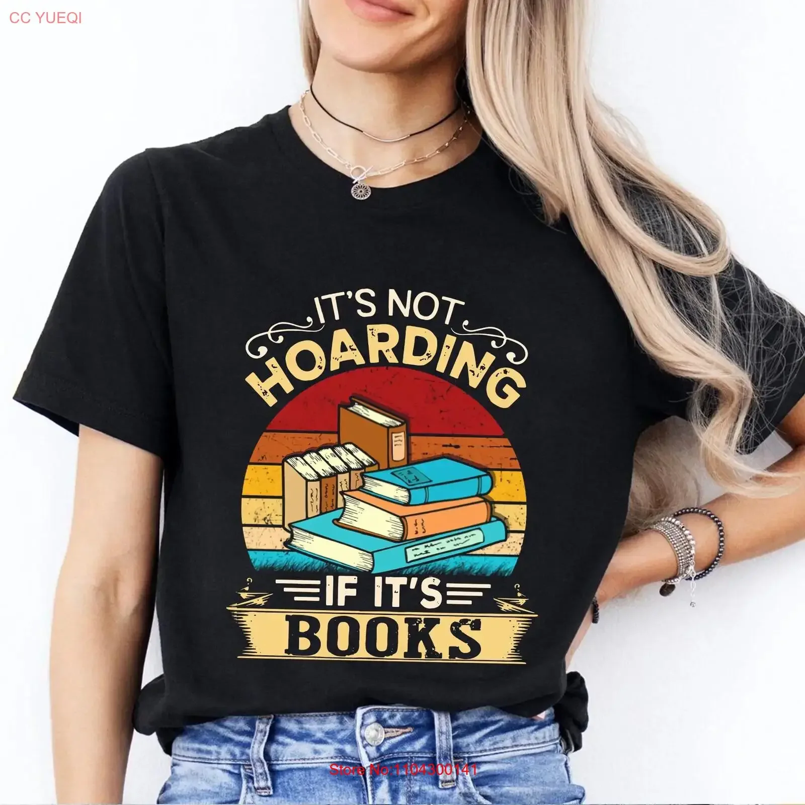 It's Not Hoarding If Books T Shirt Funny Book Lover Retro Vintage Style for Bookworms Readers and Bibliophiles vintage Washed