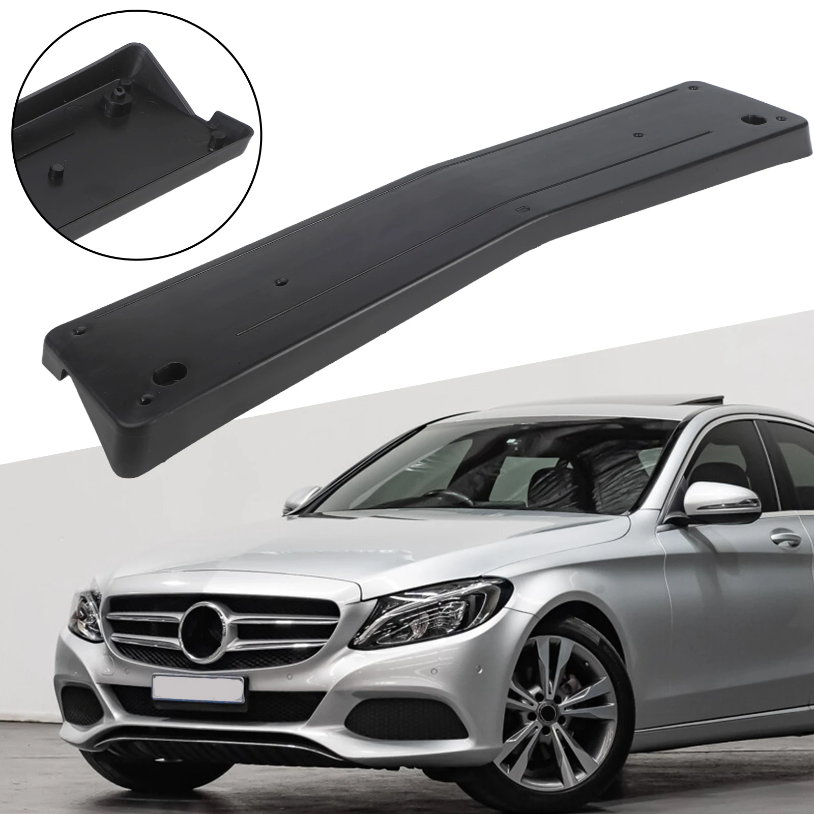 

1 Pcs Car Front Bumper Number Plate For Mercedes For C Class W205 A2058801644 Car Licence Plate Bracket Auto Accessories