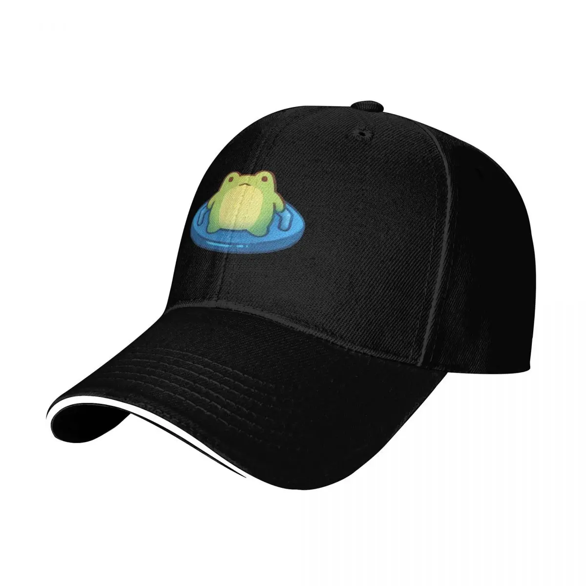 Frog on da sled (Hand Drawn) Baseball Cap Snapback Flat Bill Strapback Dad Hat Six Panel Structured Crown