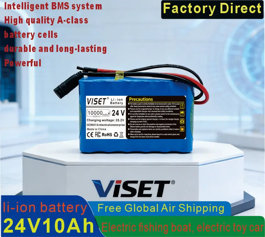 2026 New 6S2P  24V 10Ah 18650 Lithium Batterywith BMS, for Electric Tools,  toy car, E-Sccooter Audio equipment .Camping light