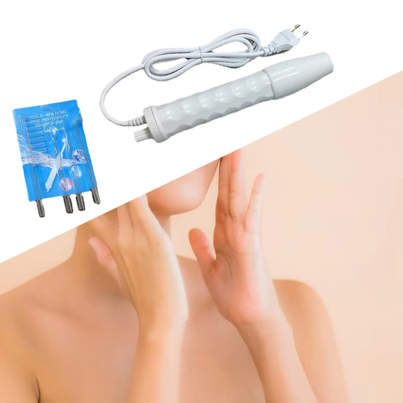 Portable Handheld Beauty Device 3 Gears Adjustable Facial Wand Machine Skin Care Treatment Kit for Home Use