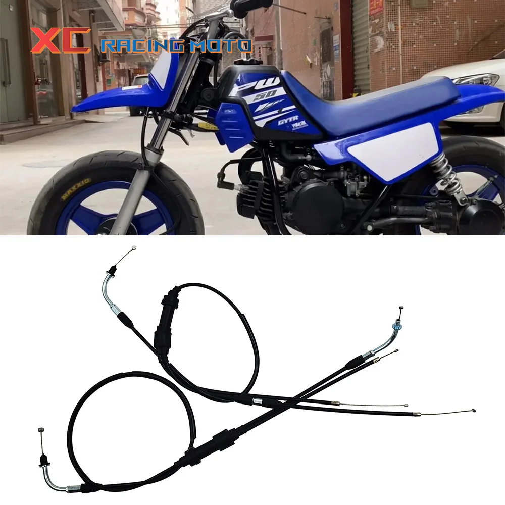 Motorcycle Throttle Cable Assembly For Yamaha BW80 1986 - 1990 PW80 1985 - 2007 PY50 Peewee 50 1981-2015 PW50 Y-Zinger 1981-2009