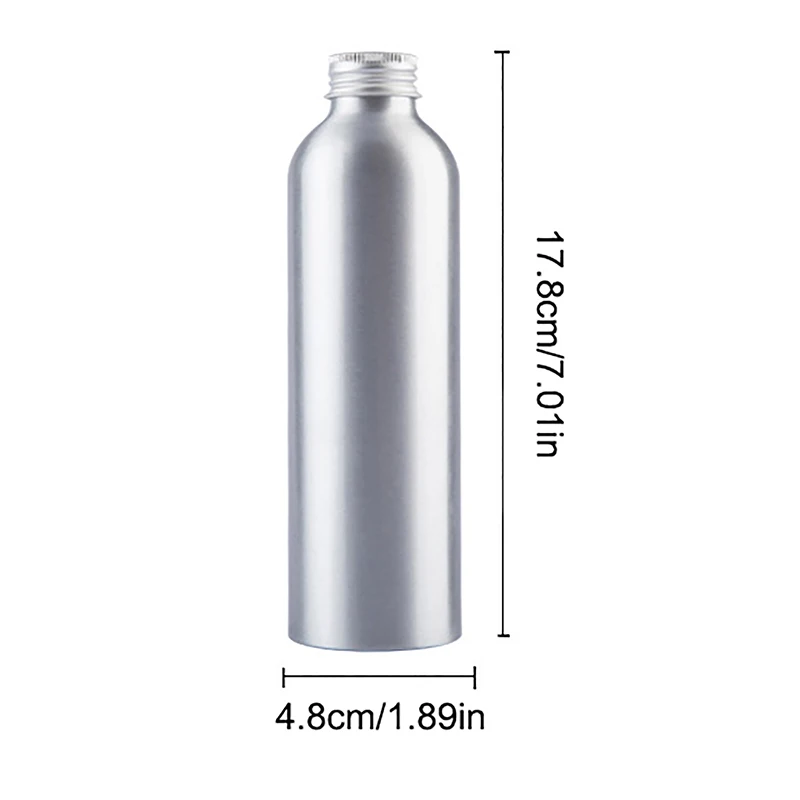 1PC 30ml-250ml Silver Aluminum Bottle With Screw Cap Perfume Cosmetic Toner Water Bottle Travel Protable Refillable Bottle