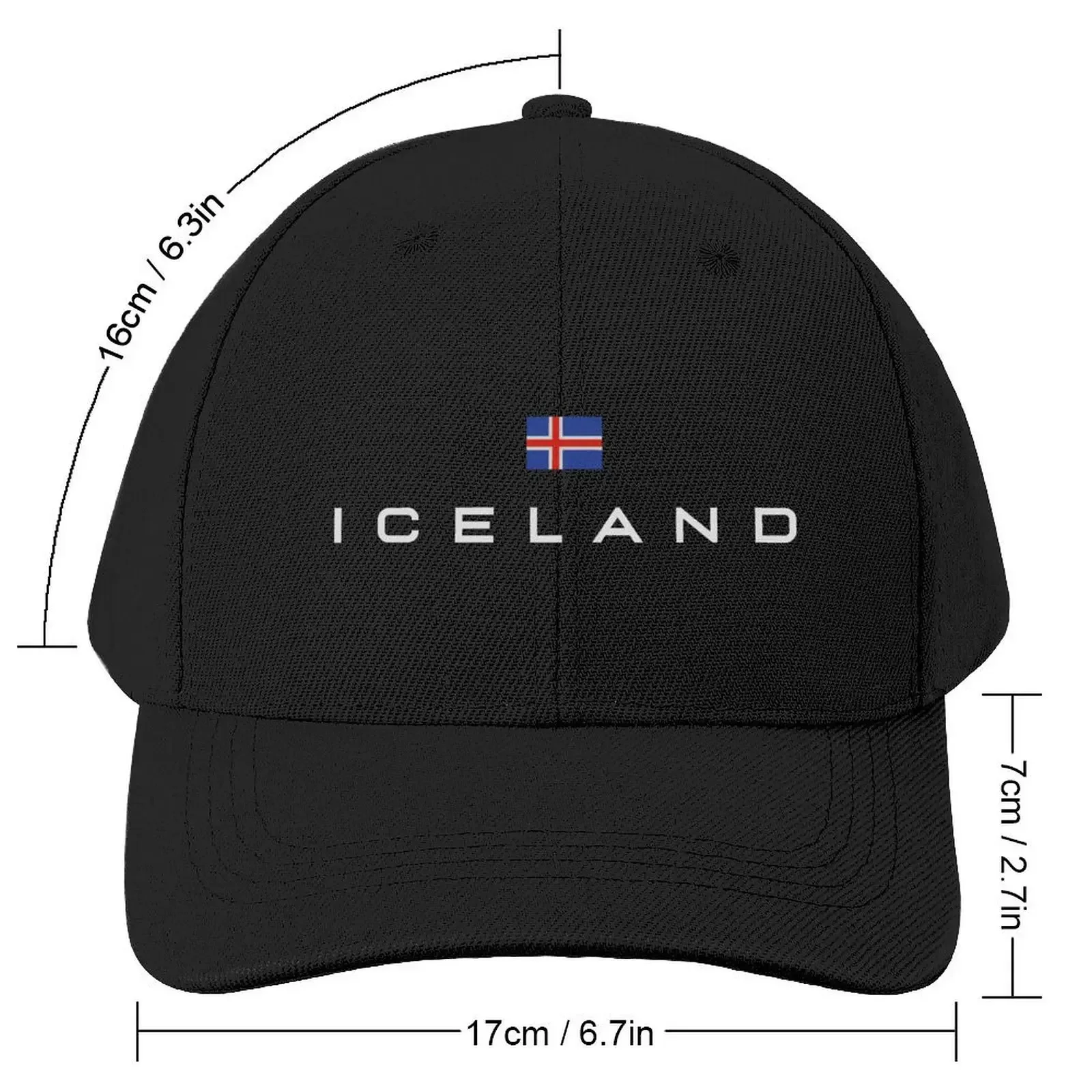 Iceland flag Baseball Cap Snap Back Hat cute Golf Cap Men Women's