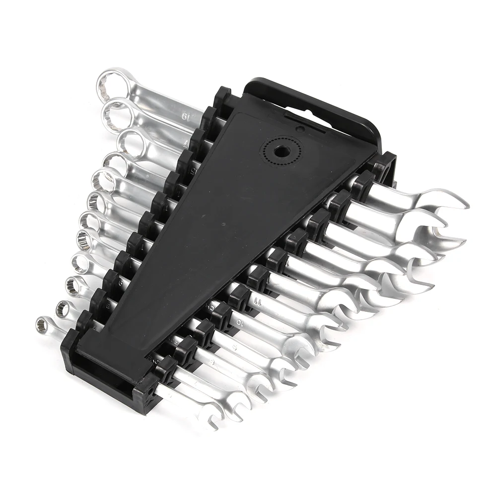 

12Pcs Set Multifunction Double Headed Wrench Chrome Vanadium Steel Car Truck Industrial Spanner Set 6-19mm / 0.2-0.7in