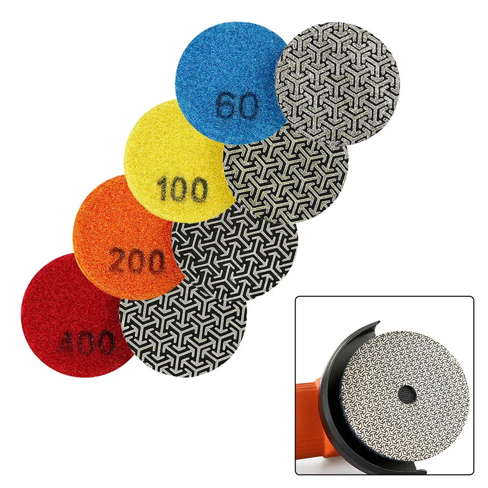 1pcs 2Inch Electroplated EmeryDry Polishing Pad For Granite Marble Sanding Disc Emery Electroplated Polishing Tools ﻿