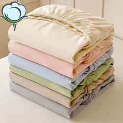 Luxury Egyptian Cotton Fitted Sheet with Elasitc Bands 800TC Soft Adjustable Mattress Cover for Single Double King Queen Bed