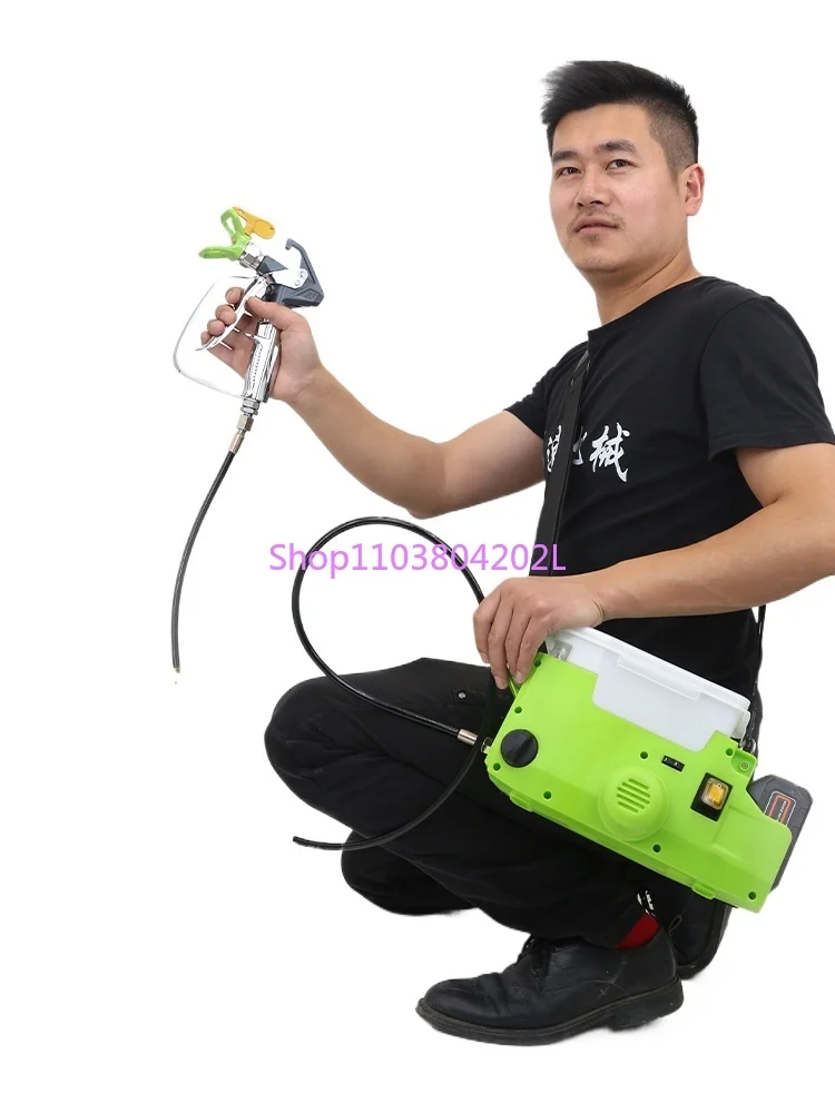 Latex Paint Hand-Held Spraying Machine High-Pressure Lithium Battery Charging Backpack Wall Repair Machine Household Small