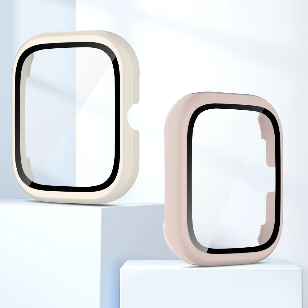 PC+Tempered Glass Screen Protector for Honor Haylou Watch Smart Watch Case Full Cover Bumper Shell Case