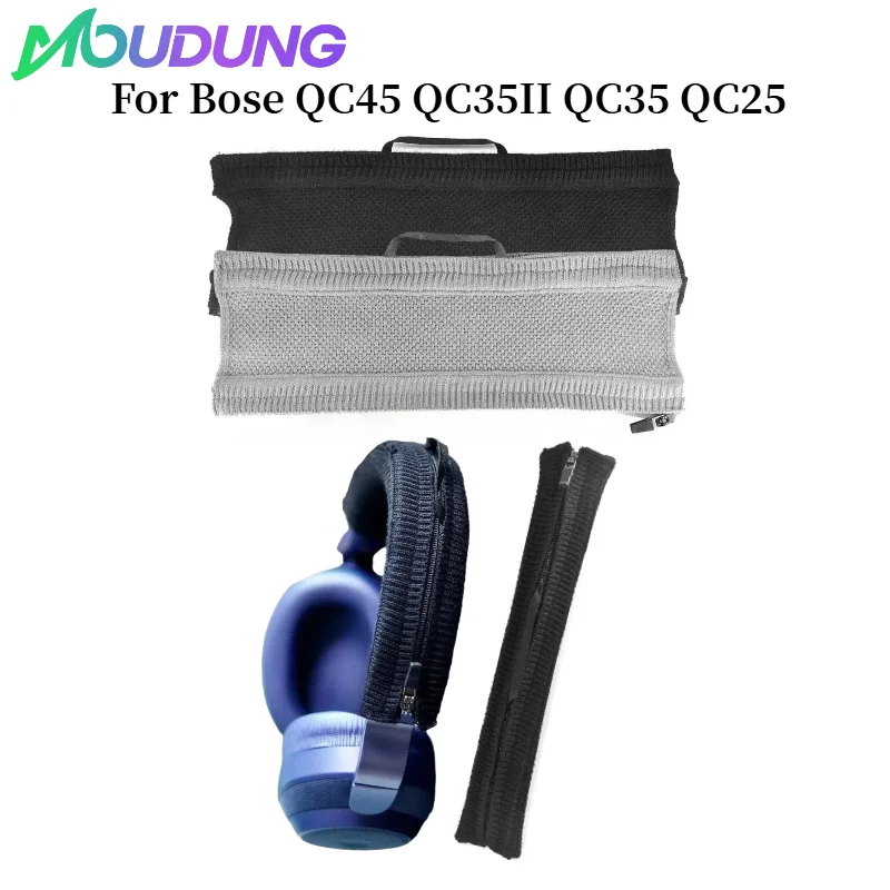 

Zipper Knitted fabric Headband Protector fashion headphone Accessories Suitable For Bose QC45 QC35II QC35 QC25 Headphones