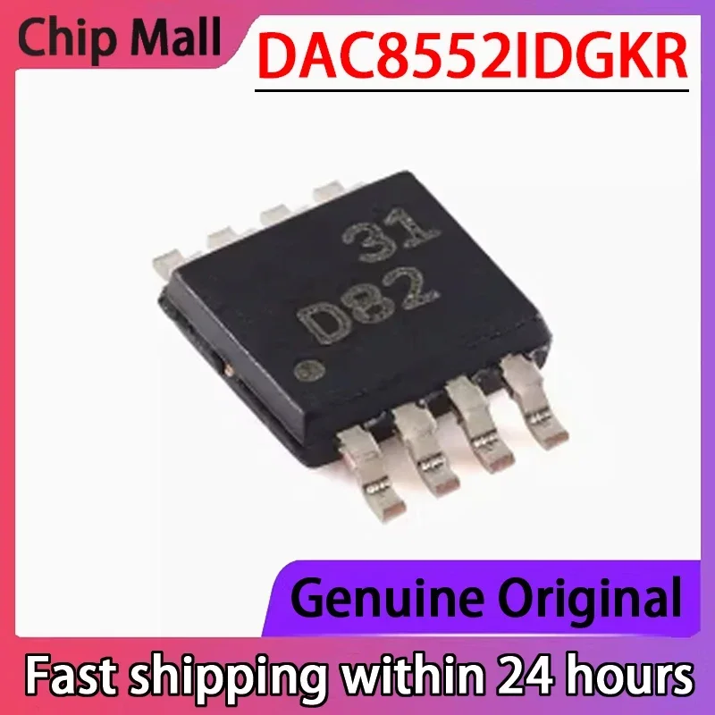 

1PCS NEW Original DAC8552IDGKR Screen Printed D82 VSSOP8 16 Bit Analog-to-digital Converter Chip in Stock