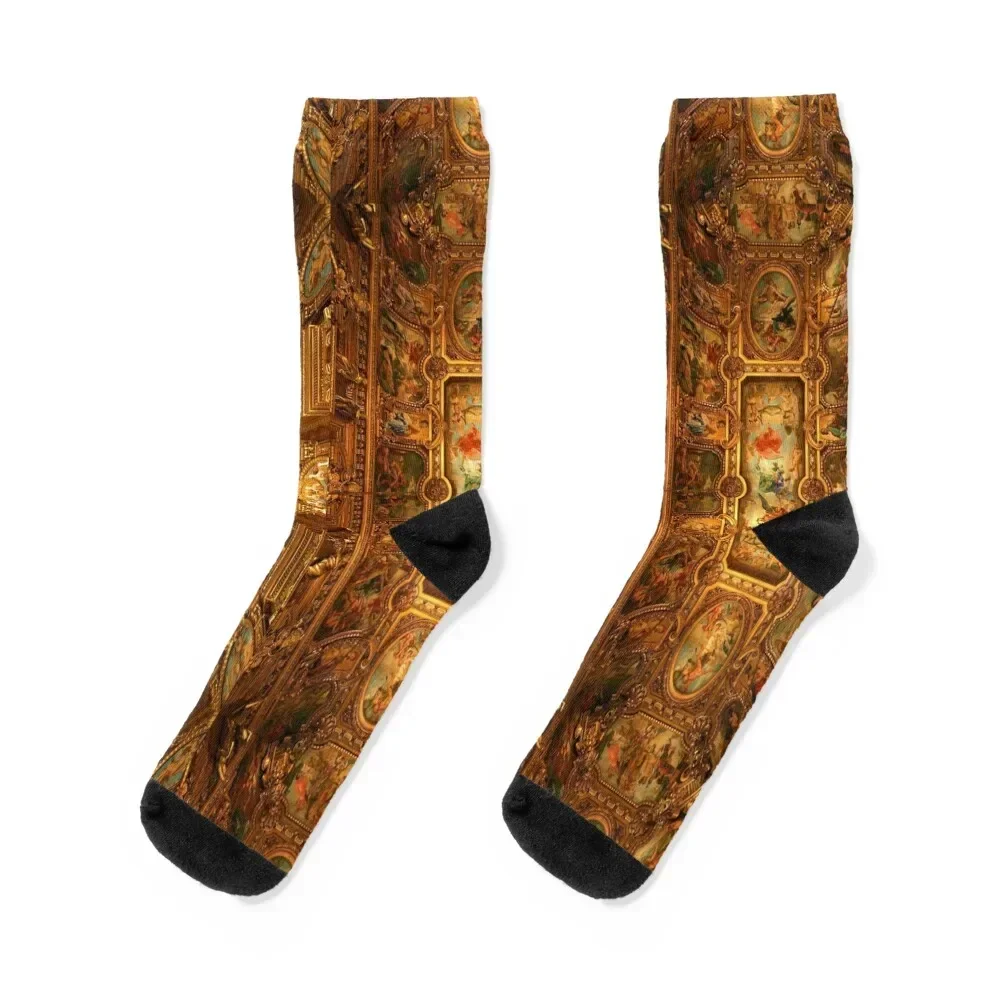 Golden Renaissance Art Socks moving stockings bright garter aesthetic Male Socks Women's