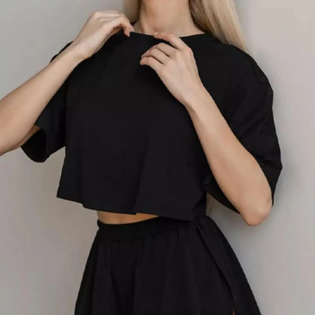 2026 Women Pajamas Set Short Sleeve Pajama Set Women's 2 Piece Pajama Set Soft Short Sleeve Sleepwear Top Summer Crew Neck Loung