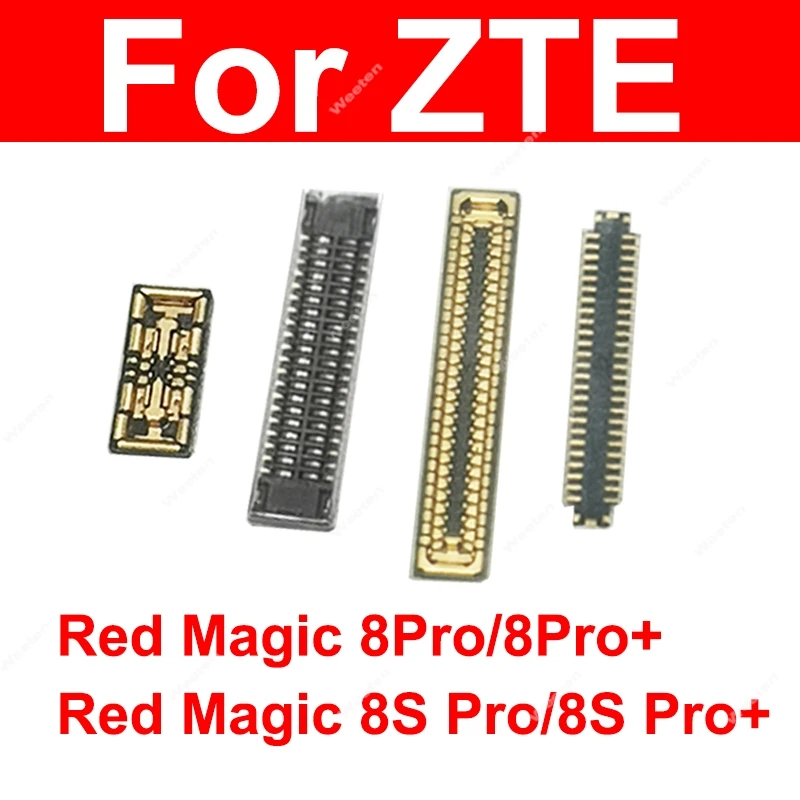 For ZTE Red Magic 8 Pro 8S Pro+ Plus Inner Battery Clip USB Charger LCD Mainboard Flex Cable Connector On Motherboard&Flex Cable