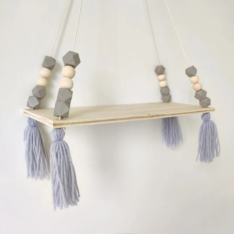 Macaron octogonal perle frange étagère enfants organisateur mural créatif décor à la maison