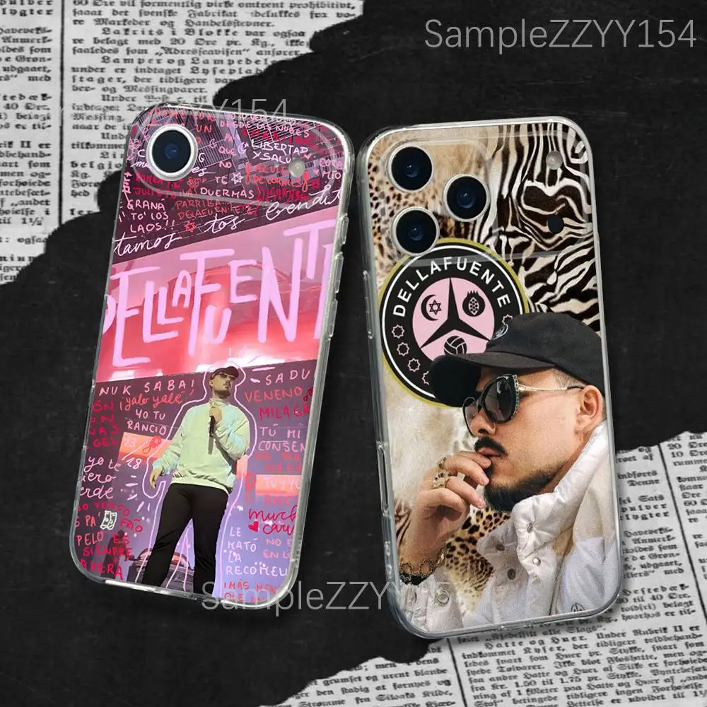Casing HP D-Dellafuente Rapper Untuk iPhone 17,16,15,14,13,12,11 Pro,Max,Plus,X,XS,XR,SE4,E Mini Transparan Bahan Lembut