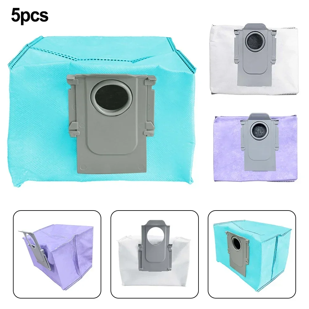 5 Pcs Dust Bags Collector Sets For Ro-borock S7 MaxV Ultra/Q5+ Plus/Q7 /Q7 Max Vacuum Cleaner Dust Bag Leakproof Spare Part