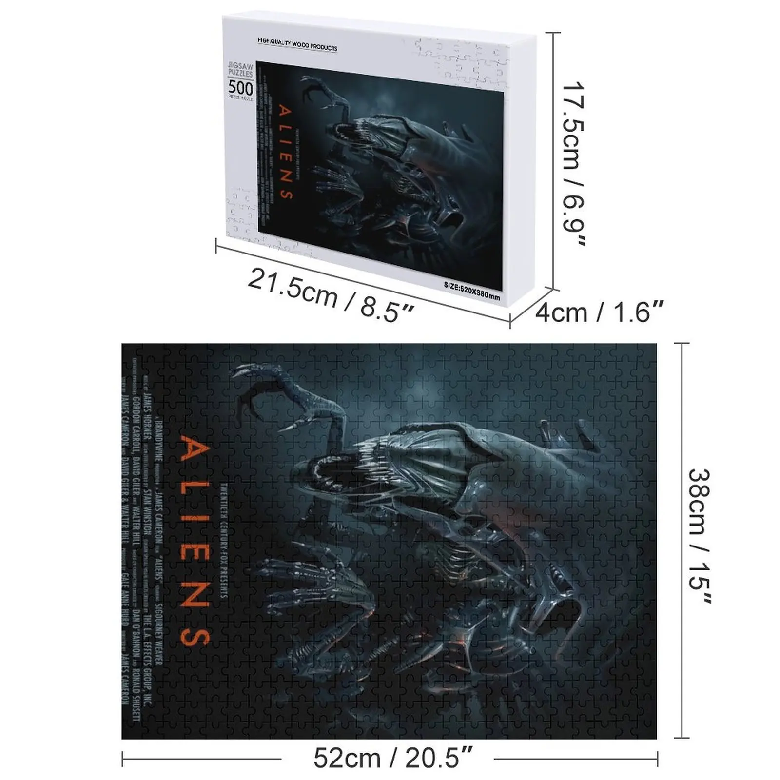 لغز الصور المقطوعة للأجانب (1986) مع صورة شخصية، لغز اسم خشبي مخصص #4