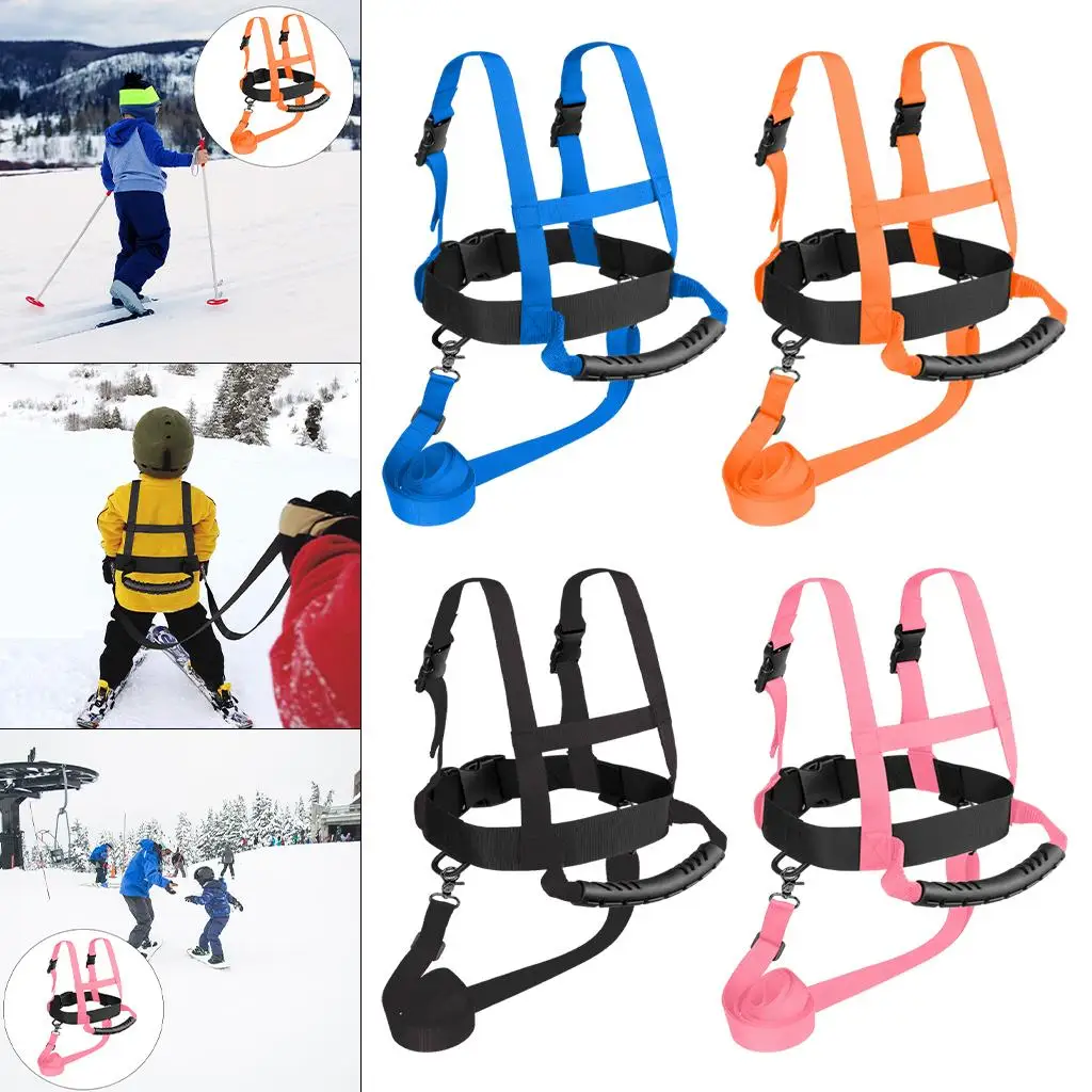 Colcolo Kids Ski Harness with Long Ski Leash, Back Gripper & Super Ski Wedge Clip - Helping Kids Learn to Ski Halter