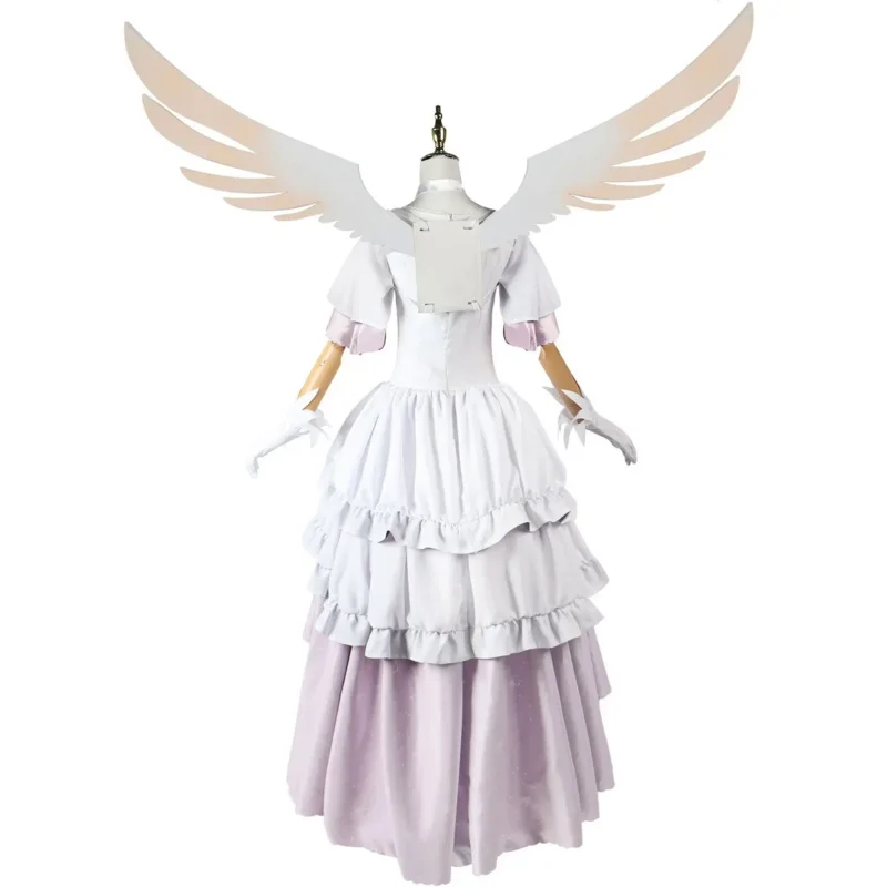 Anime Puella Magi Madoka Magica Kaname Madoka Cosplay Costume Goddess Skirt Evening Dress Wing Woman Sexy Carnival Suit