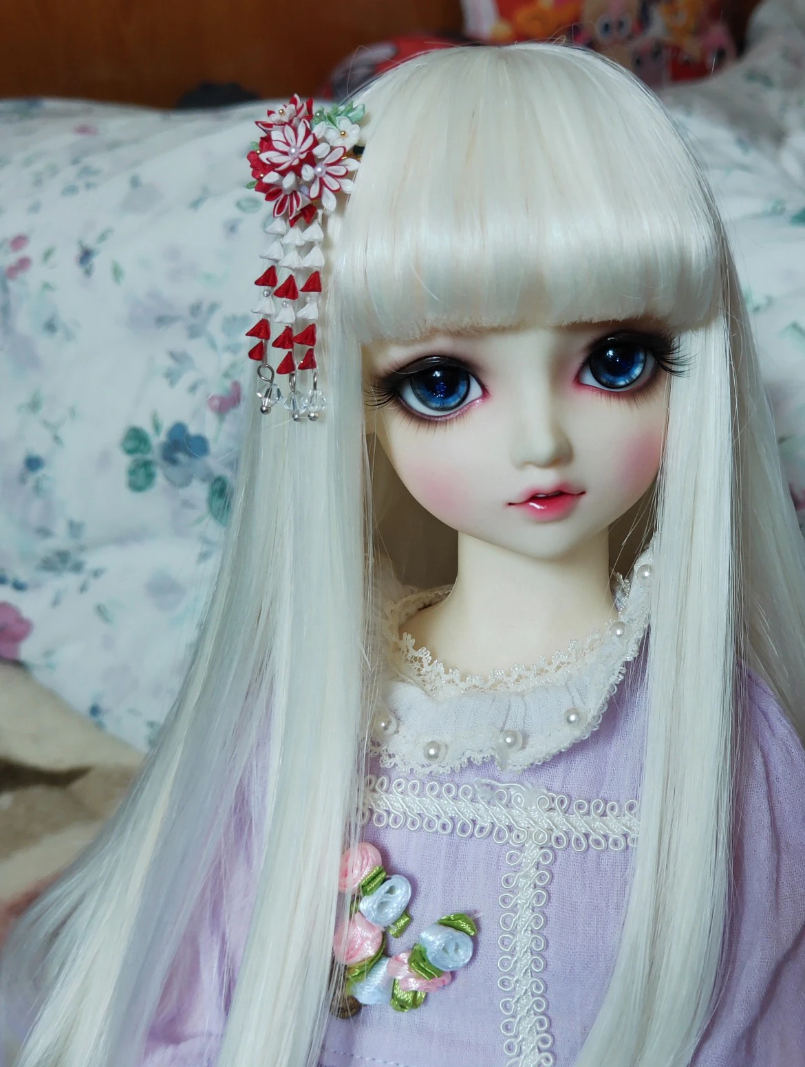 BJD Blythe Handmade flower string hair ornaments headdress 1/6 30cm BJD anime girl (Fit for Pullip,Ob24, Licca)