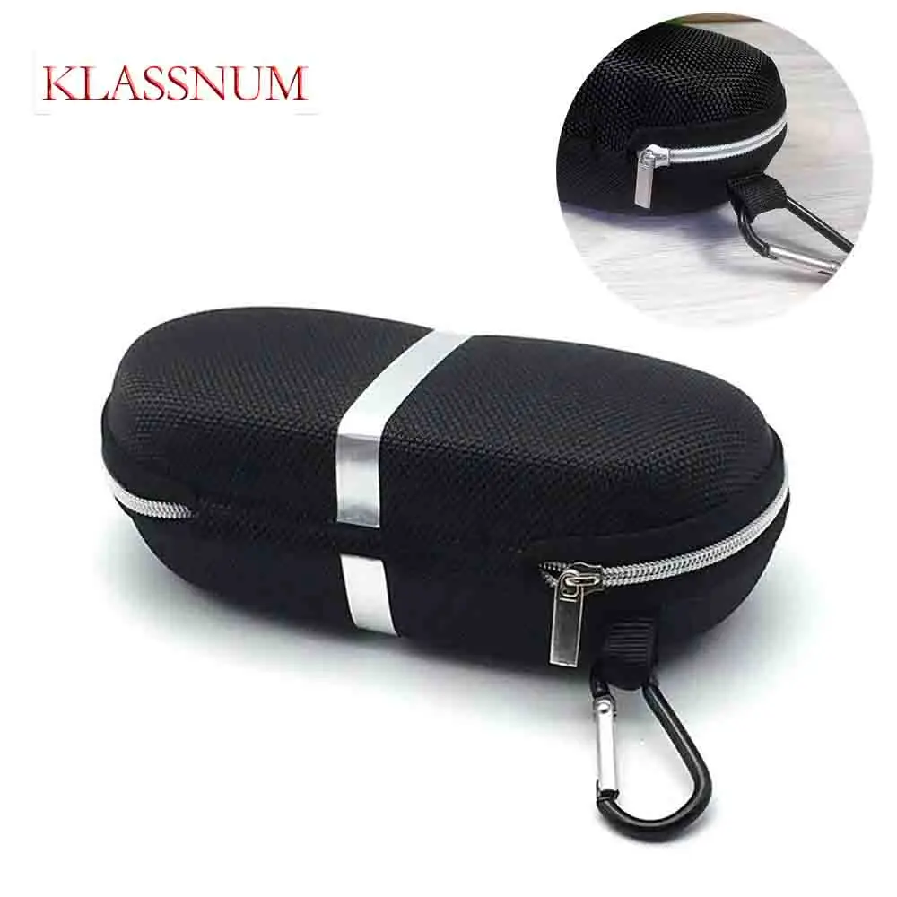 

KLASSNUM Oxford Bula Zipper Sunglasses Glasses Case Hook Type Sunglasses Case Stress Resistant Outdoor Storage Box Wholesale