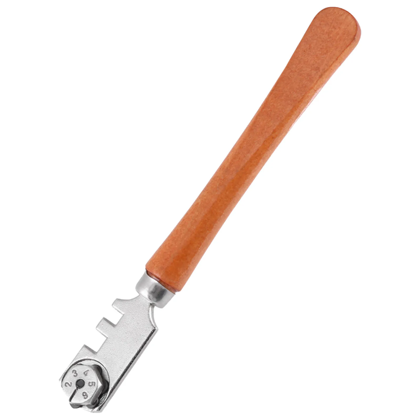 130MM Professional Six Wheel Glass Cutter Craft Cutting Kit Tool with Wooden Handle