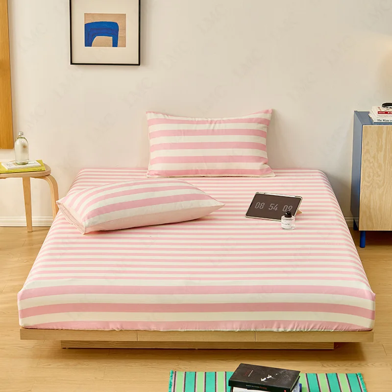 

Утолщенная однотонная простыня из 100% хлопка, высококачественные двойные простыни Queen King, мягкие и удобные простыни