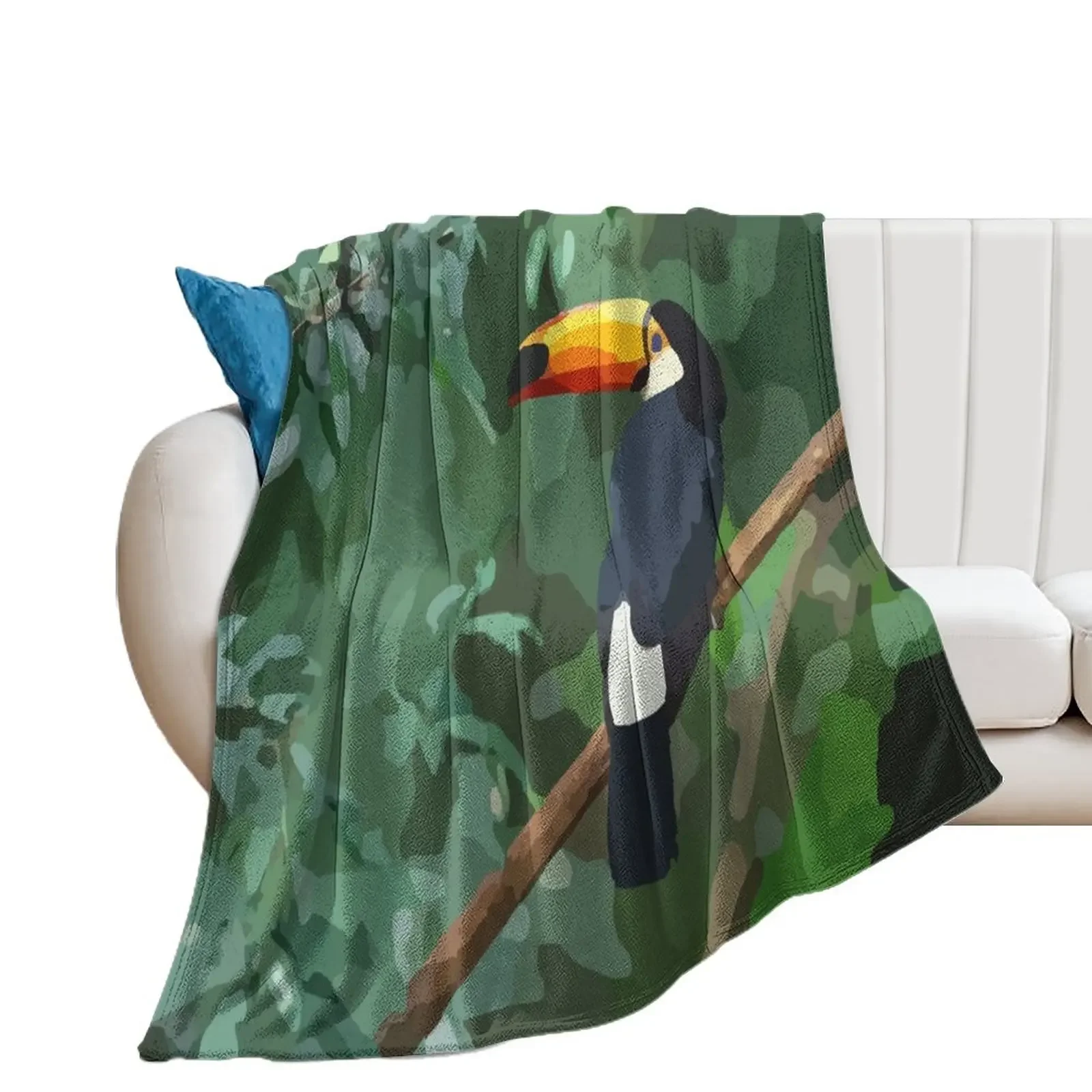 Manta con pico grande de pájaro Tucan, pájaro Tropical, Zazu Toucan, mantas y manta decorativa para sofá cama, mantas de playa