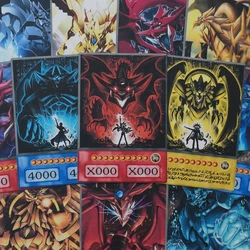 Yugioh Anime Style 3 Gods egipcios Orica diferentes ilustraciones Ra Slifer obelisco no oficial tarjetas de papel de colección de juegos, 24 piezas por juego