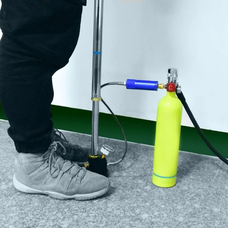 Three-stage upgraded submersible high-pressure manual pump, with oil-water separation filter mini gas cylinder pump