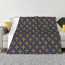 Florence Blanket Fleece Fleur De Lis Lily Flower Symbol Flag Ultra-Soft Throw Blanket for Bedroom Sofa Bedspread