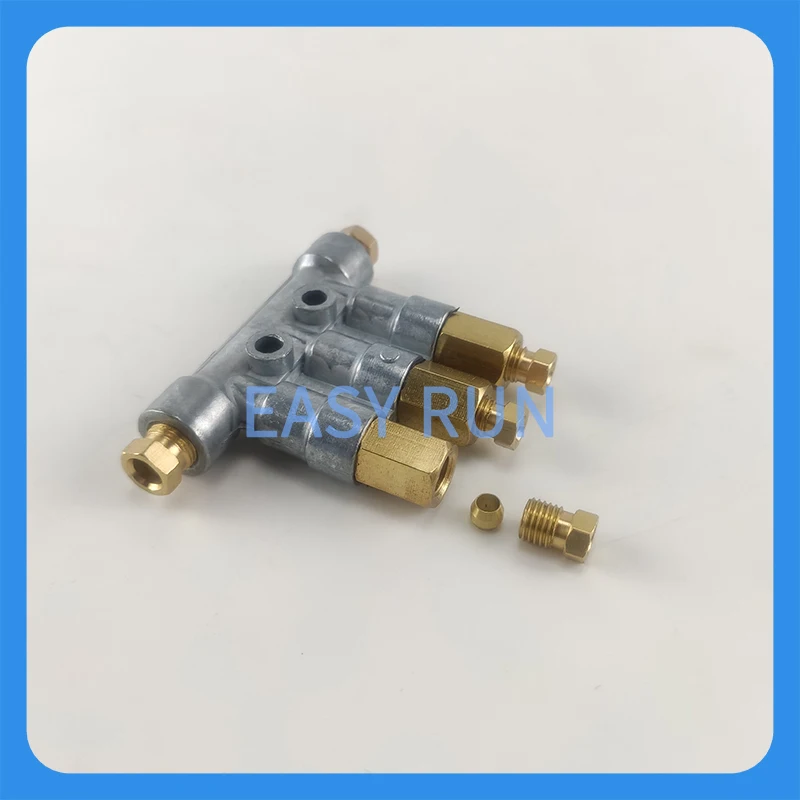 Electric oil pump resistance distributor oil discharge machine oil circuit lubricating oil separator 1-in 3-point oil separator