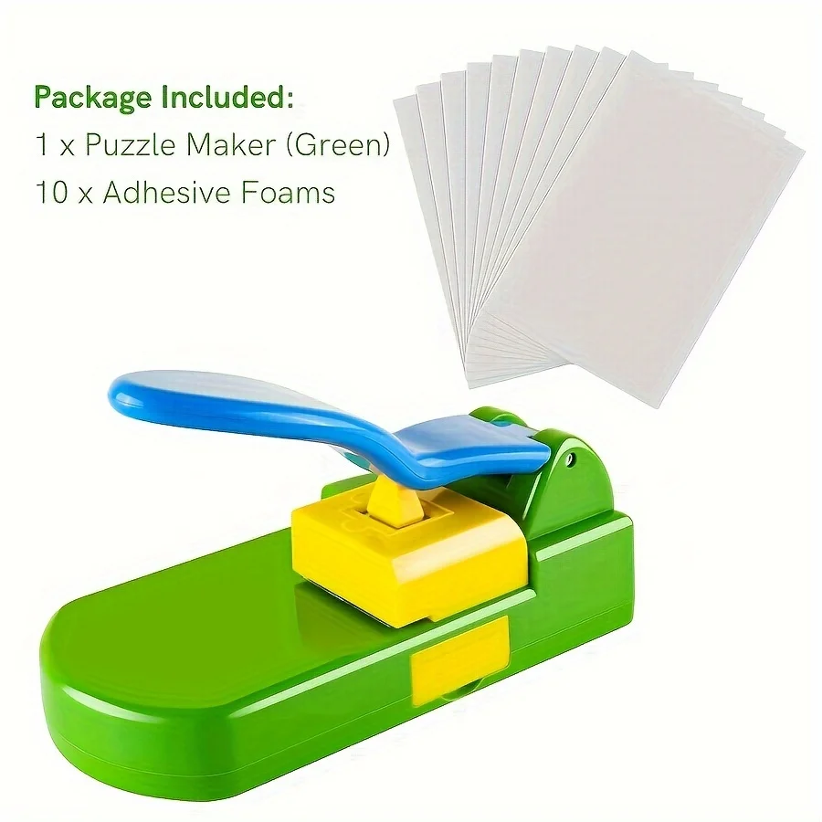 Imagem -05 - Puzzle Maker para Artesanato Green Puzzle Maker Mini Ferramenta com 10 Espuma Adesiva Scrapbook 1pc