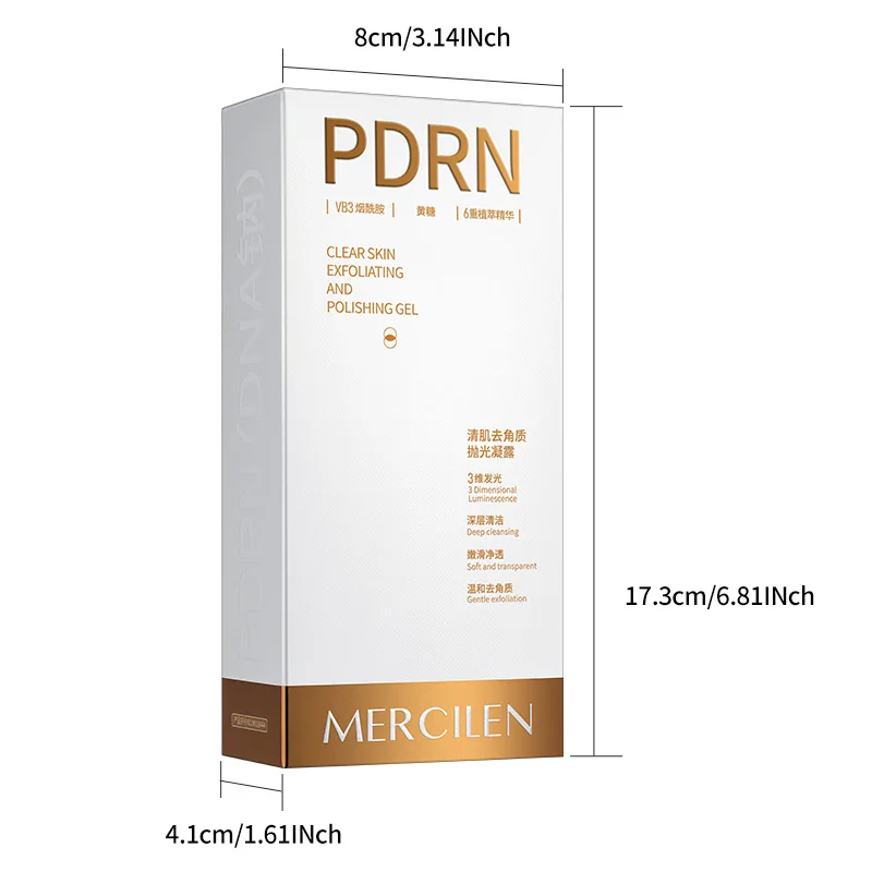 MERCILEN Physical Exfoliating Moisturizing Cleansing Gel 150g, containing Centella Asiatica, Niacinamide, and Vitamin E, has a fine and smooth texture, gently and deeply cleanses the oil in pores, brightens and stabilizes the skin, provides physical exfoliation, improves skin roughness, helps regulate the skin's oil-water balance, leaving the skin fresh and clean.