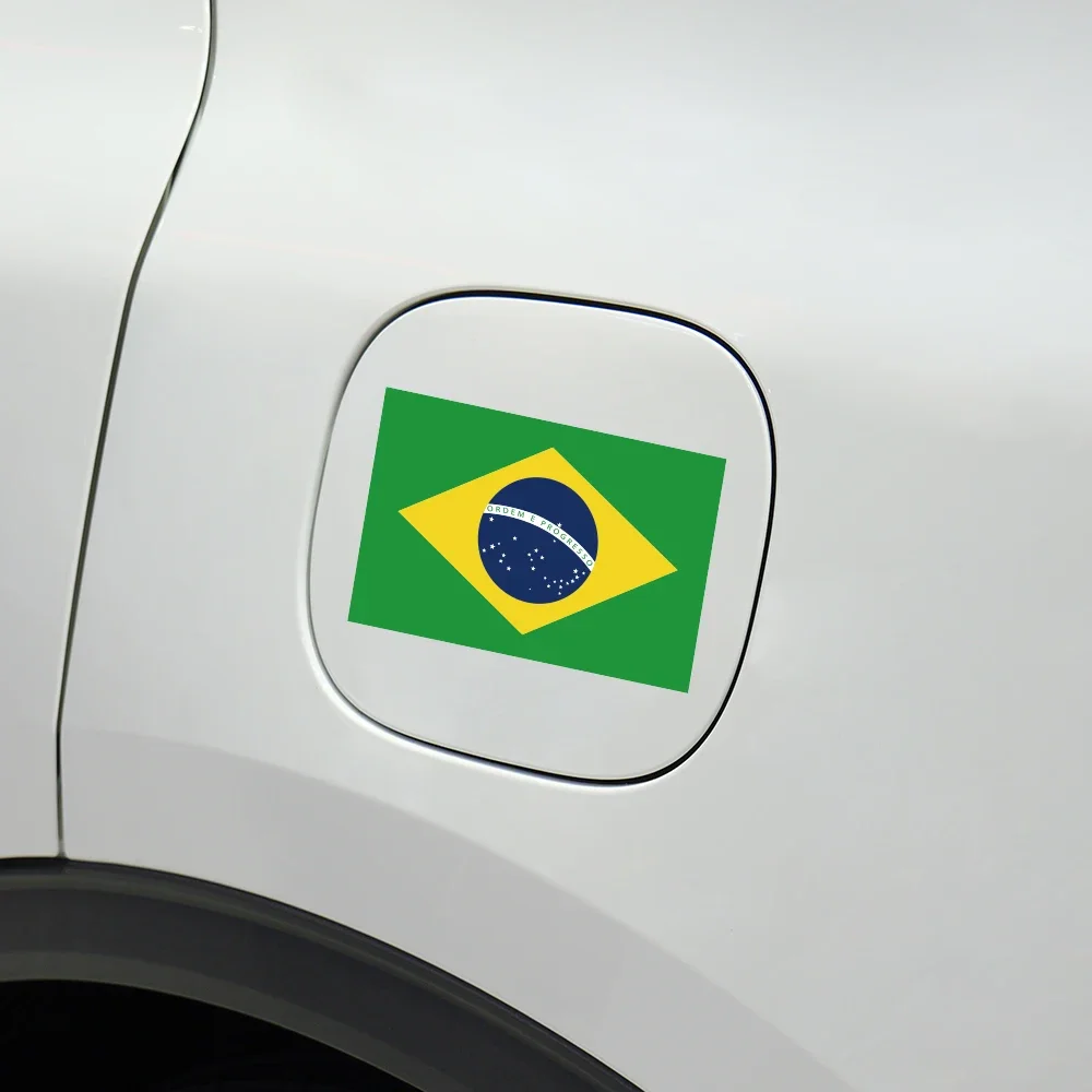 3Pcs Brazil Flag Car Sticker Auto Motorcycle Waterproof Viny Decal Accessories For Skoda Seat VW Volkswagen Suzuki Toyota