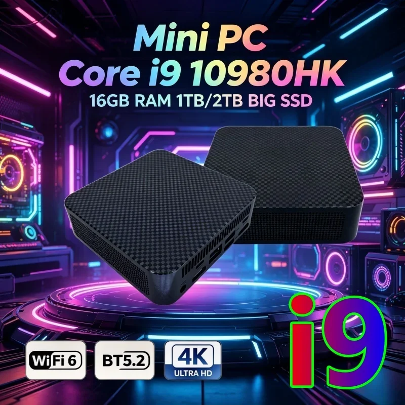 Mini PC Gamer Intel Core i9 16GB RAM SSD 2TB Wi-Fi 6