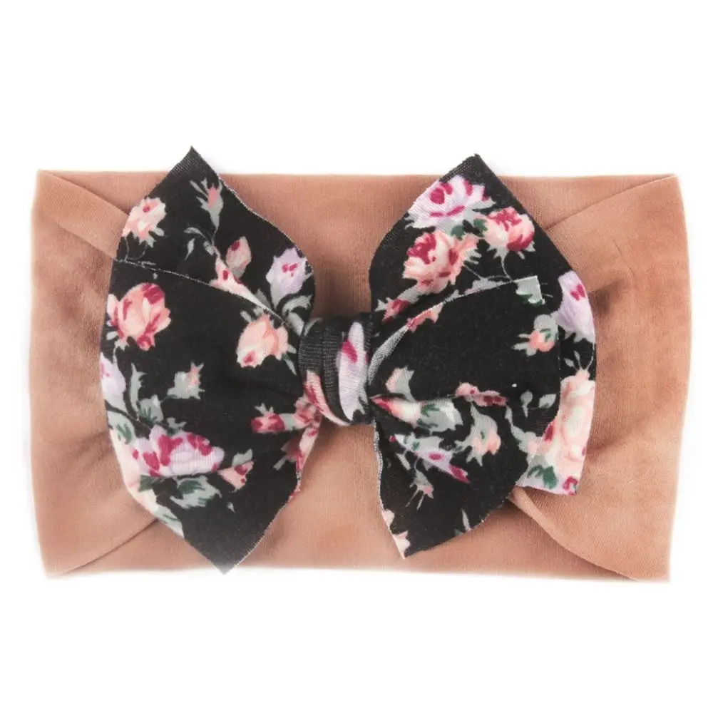 

Kid Headwear Bohemian Baby Headband European and American Bowknot Hair Band No Harm Bow Headband Outdoor Party