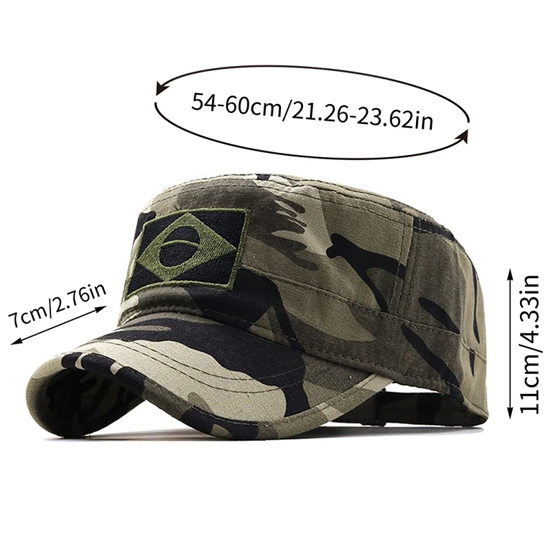 Brazil Marines Military Hats for Women Men Camo Embroidered  Training Camo Cap Outdoor Airsoft Fishing Hunting Hiking Hats