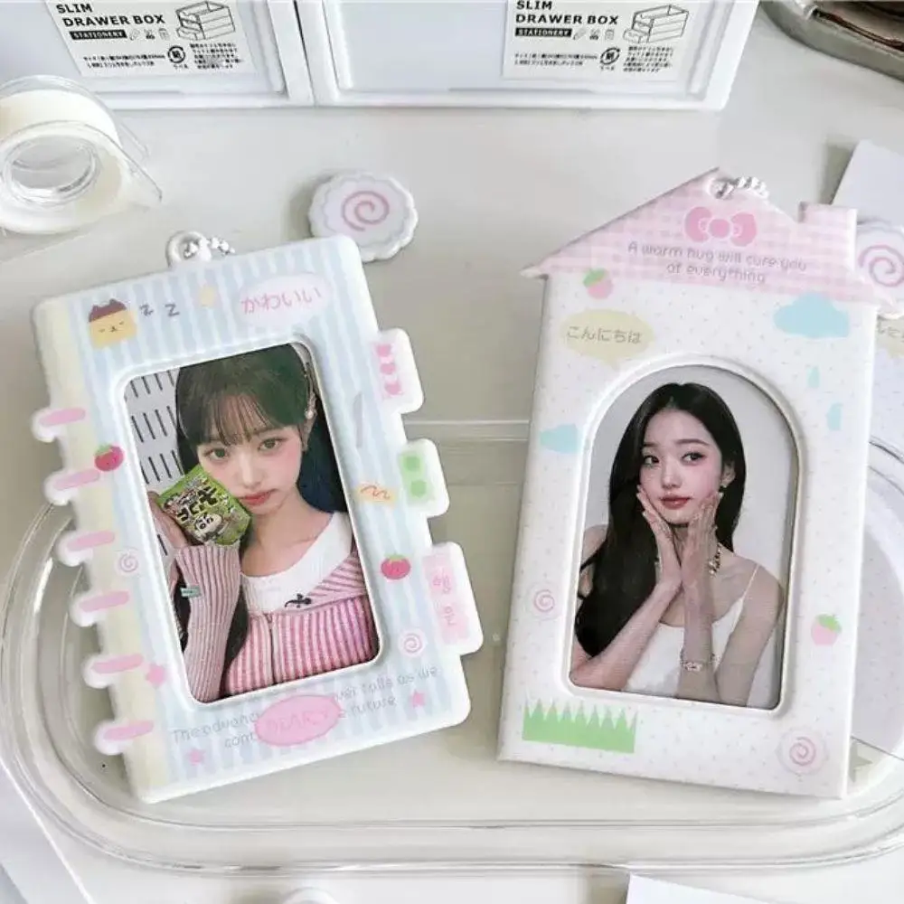 Soporte para tarjetas Idol con diseño de teléfono y cámara, soporte para sesión fotográfica de chica coreana, mangas protectoras, bolsa para recoger colgantes, regalo