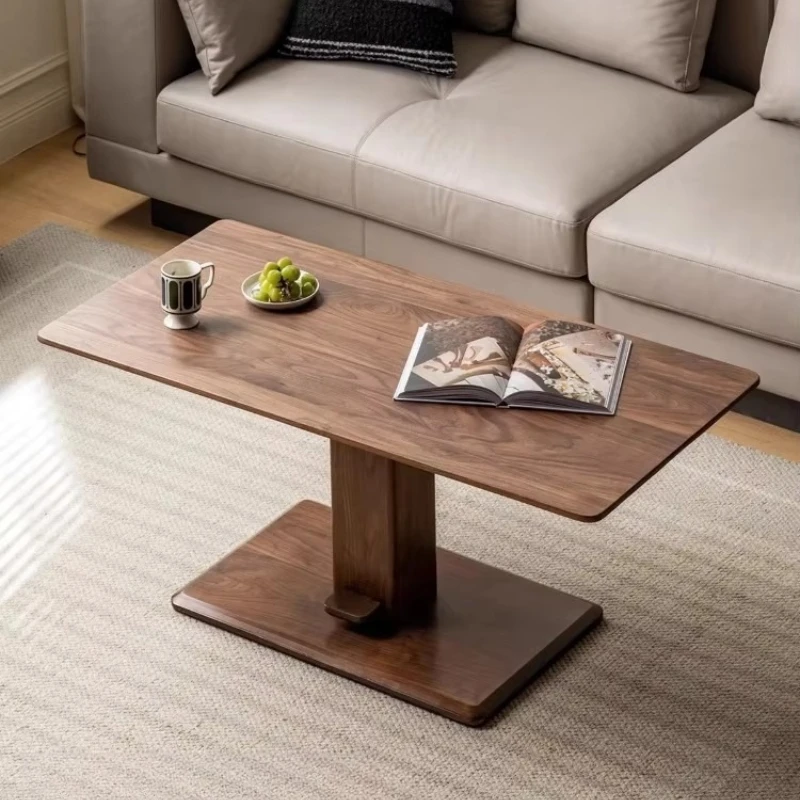 

Home lifting multifunctional tea table North American black walnut solid wood tea table