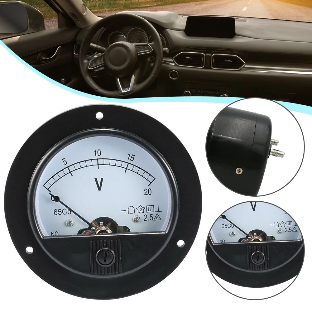 Round Shape Dc Voltmeter Easy Install Car's Voltage Display Instruments For Autos