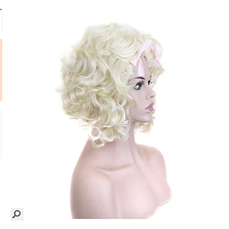 HAIRJOY Synthetic Hair Short Wavy Blonde Big Bouffant Beehive Wigs for Women 70s 80s Costume or Halloween Vintage Cosplay Party view 3