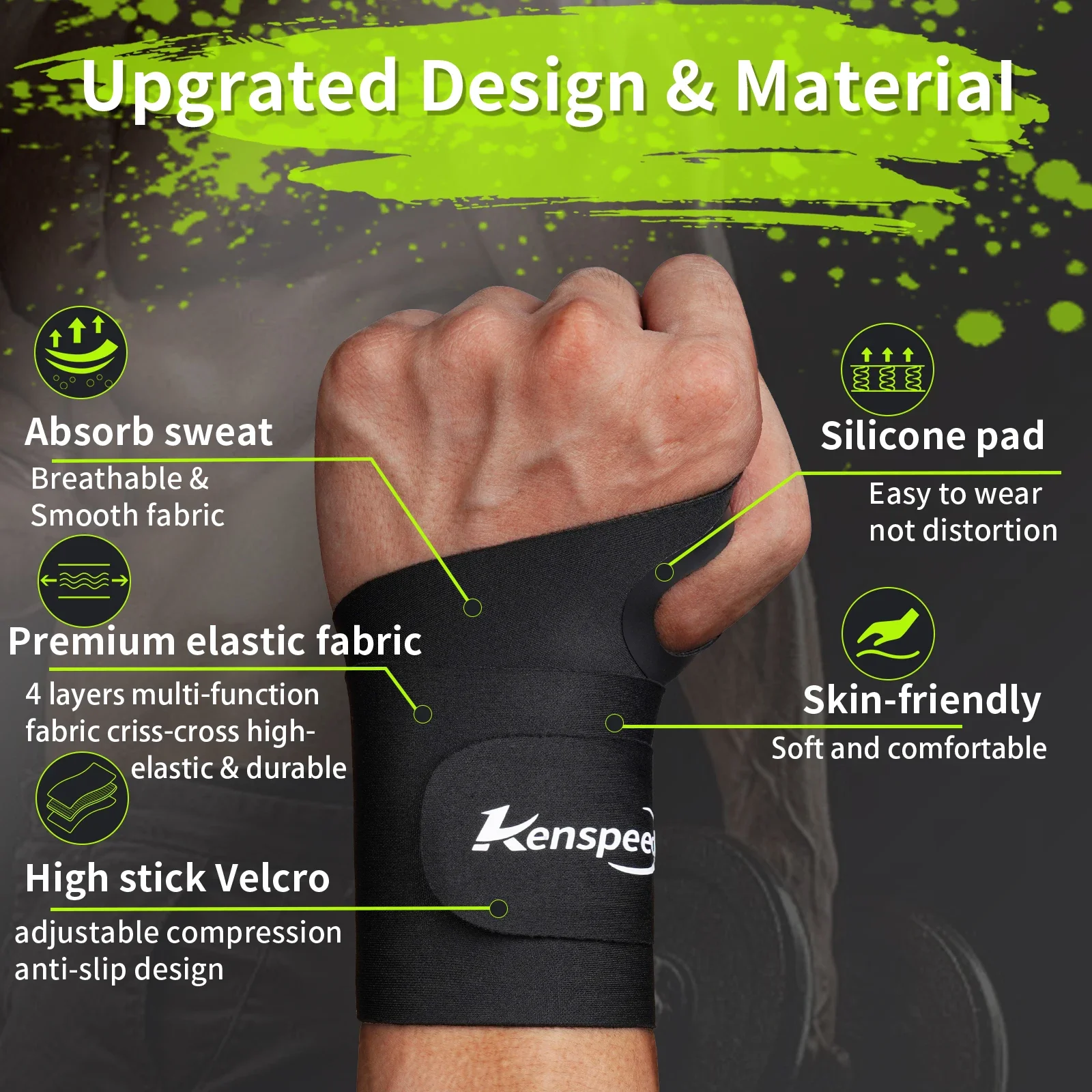 1PCS Wrist Support Carpal Tunnel Wristband Lightweight Wrist Brace Comfortable TFCC Tear Pain Relief For Work Left/ Right Hand