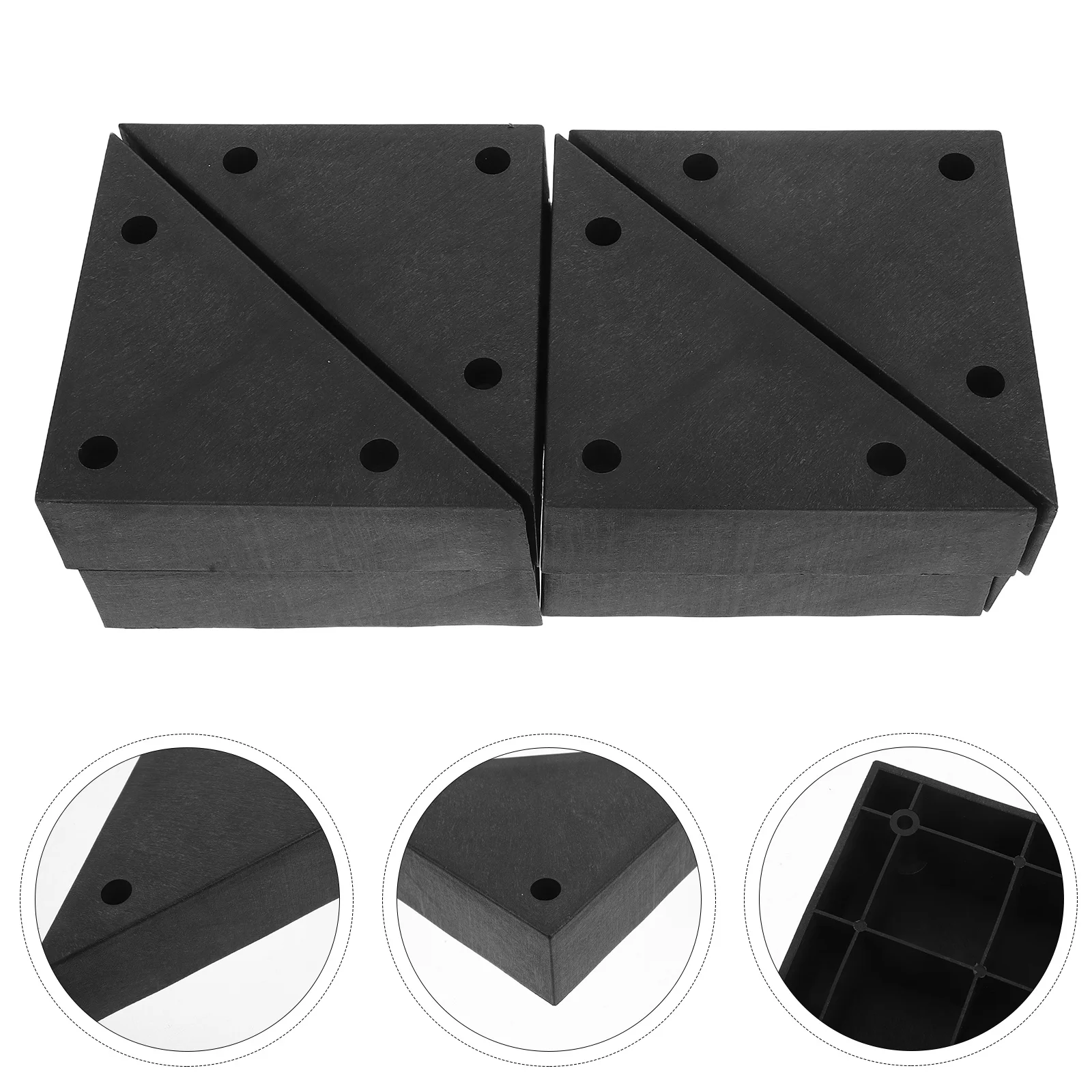 

8Pcs Sofa Legs Replacement Triangle Plastic Furniture Feet Modern Non-Slip Leveling Supports for Couches Beds Desks