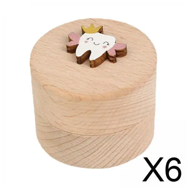 

Child Tooth Storage Organizer Wooden Keepsake Box Fetal Hair Container for Baby Shower and Birthday Gift