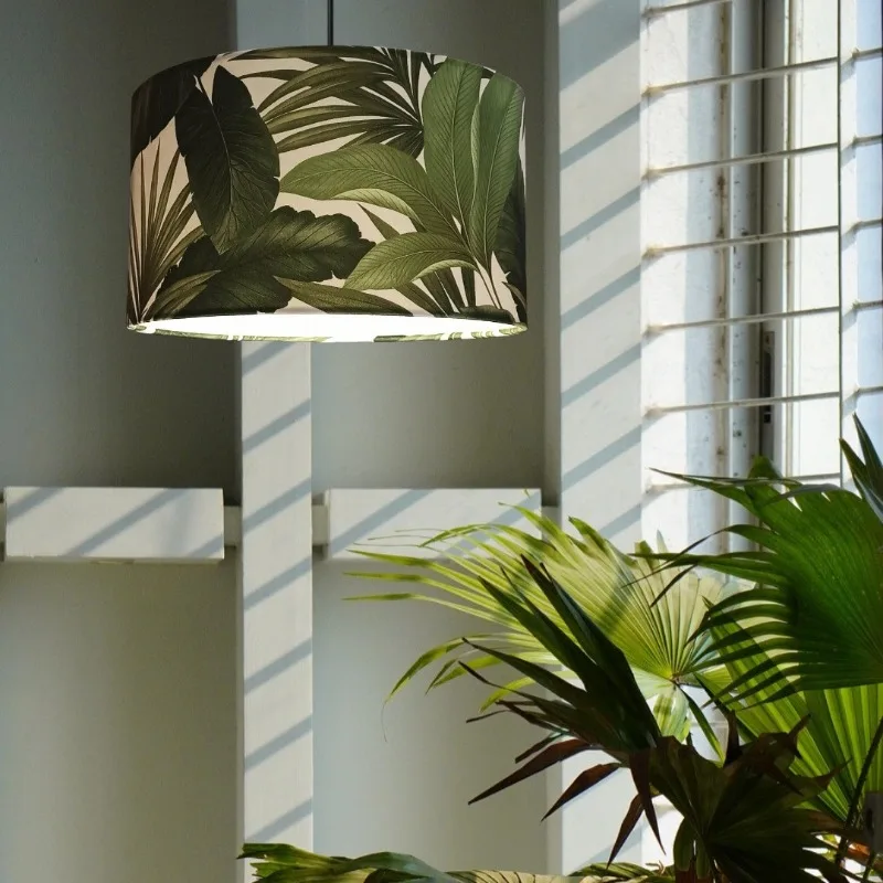 

Tropical velvet, handmade lampshade, chandelier