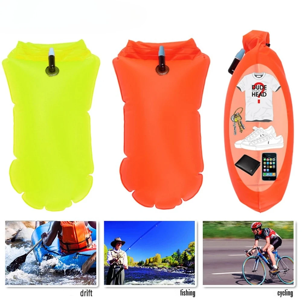 

Inflatable Open Swimming Buoy Tow Float Dry Bag With Waist Belt For Boating Rafting Swimming Bucket Water Sport Safety Bag