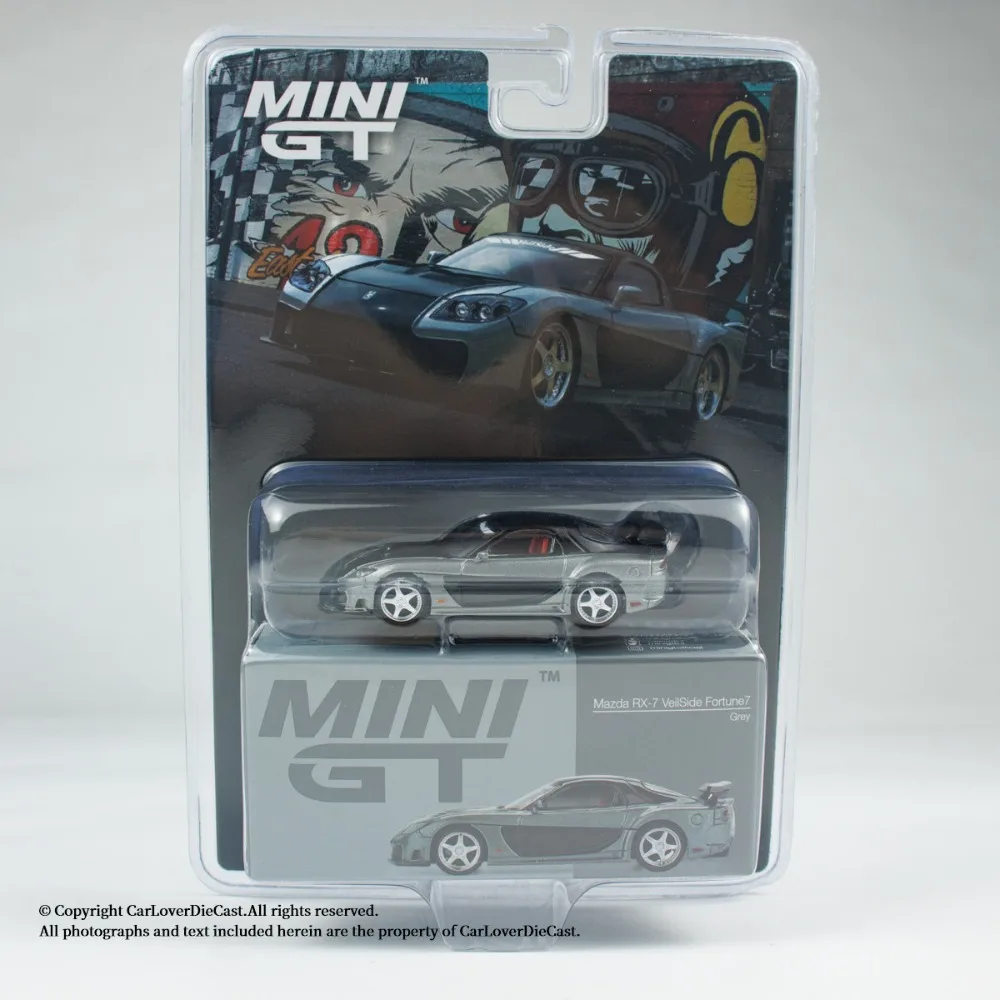 MINIGT 1:64 Mazda RX-7 VeilSide Fortune Grey MGT01057-BL Lega Premium Pressofuso Modello di Veicolo Giocattoli da Collezione Display Pezzo